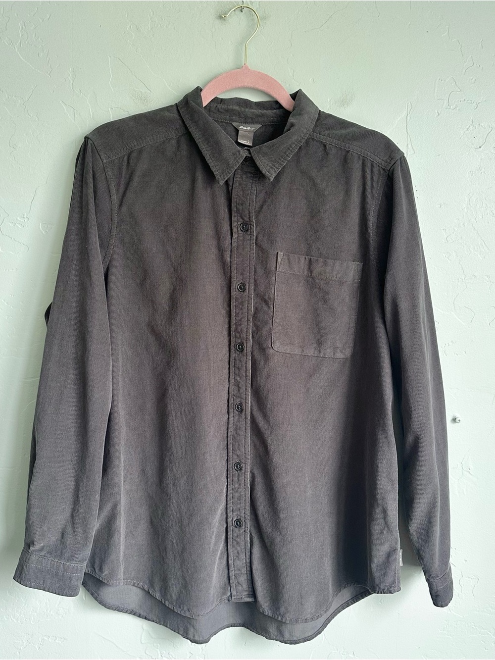 Eddie Bauer Charcoal Button-Down Shirt